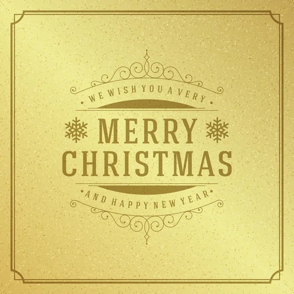 Feliz Navidad Tipografía Diseño de tarjetas de felicitación — Archivo Imágenes Vectoriales