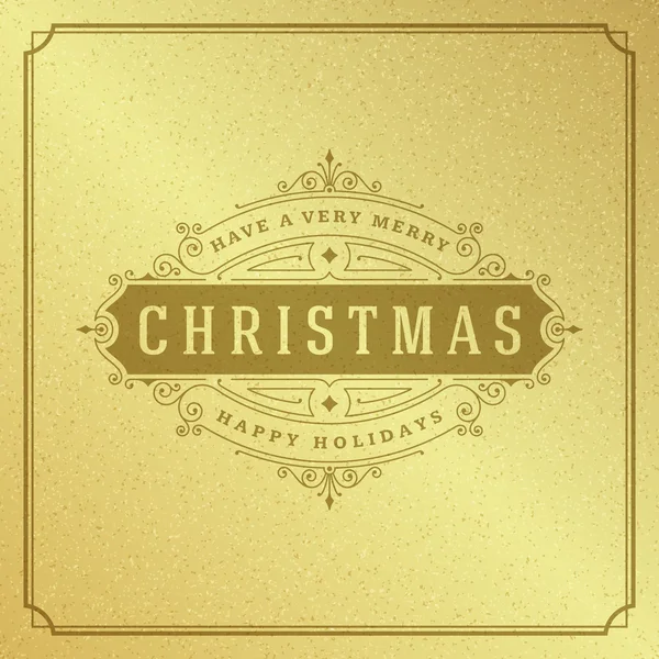 Feliz Navidad Tipografía Diseño de tarjetas de felicitación — Archivo Imágenes Vectoriales