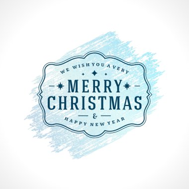 Merry Christmas Typography Greeting Card Design and Decoration Vector Background