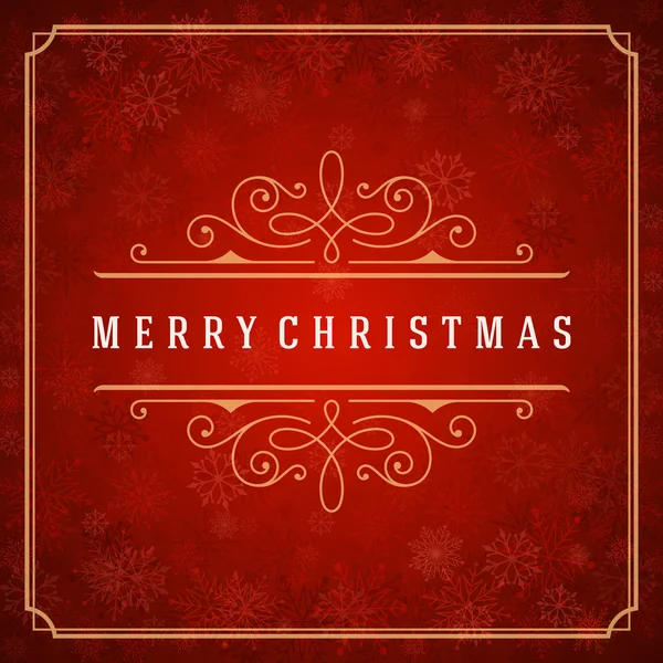 Navidad tarjetas de felicitación luces y copos de nieve vector de fondo — Vector de stock