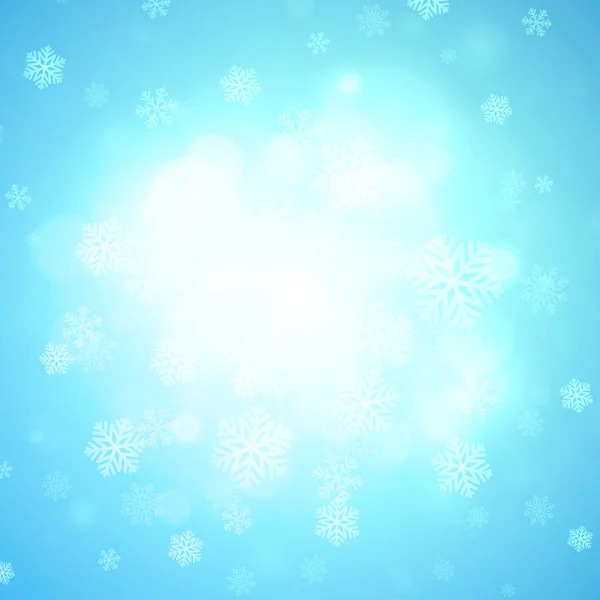 Kerstmis achtergrond sneeuwvlokken — Stockvector