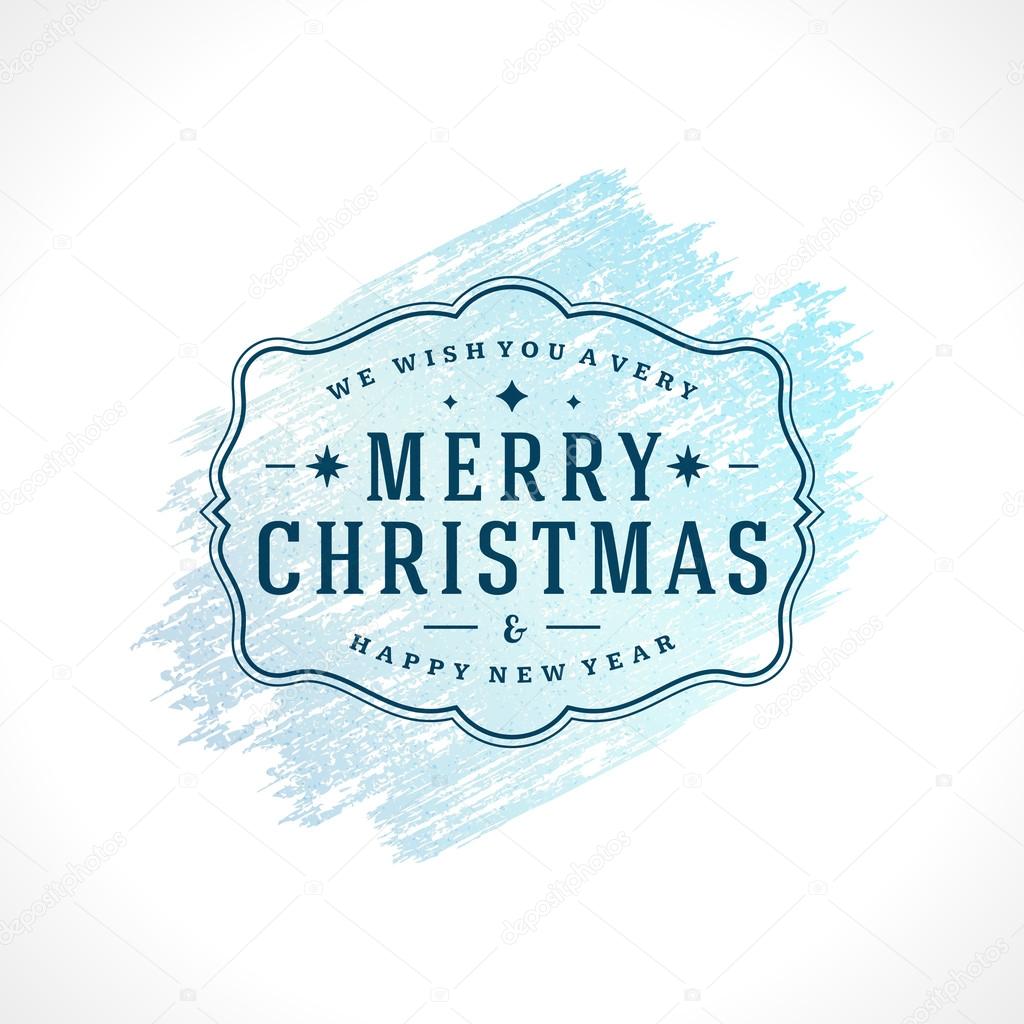 Merry Christmas Typography Greeting Card Design and Decoration Vector Background