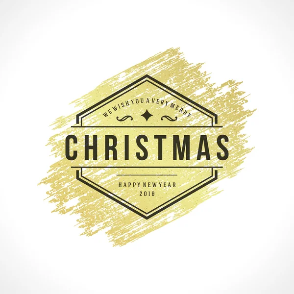 Feliz Navidad Tipografía Diseño de tarjetas de felicitación y decoración — Vector de stock