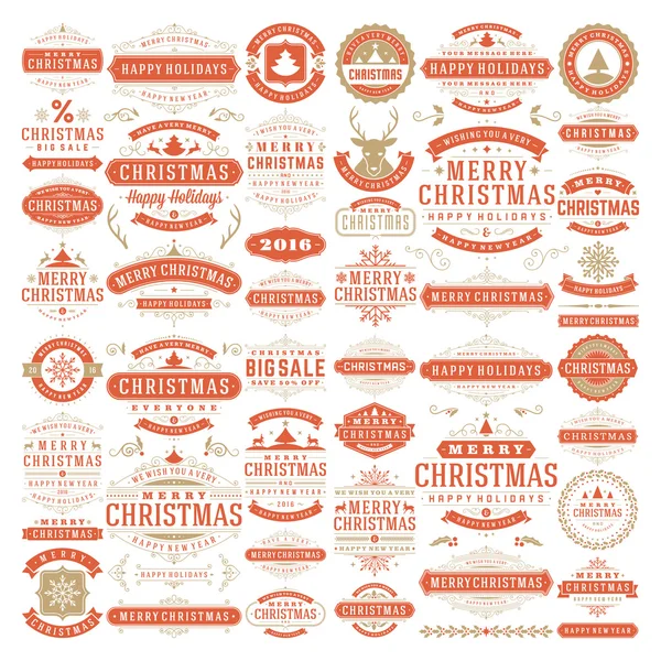 Різдвяні прикраси Векторні елементи дизайну — стоковий вектор