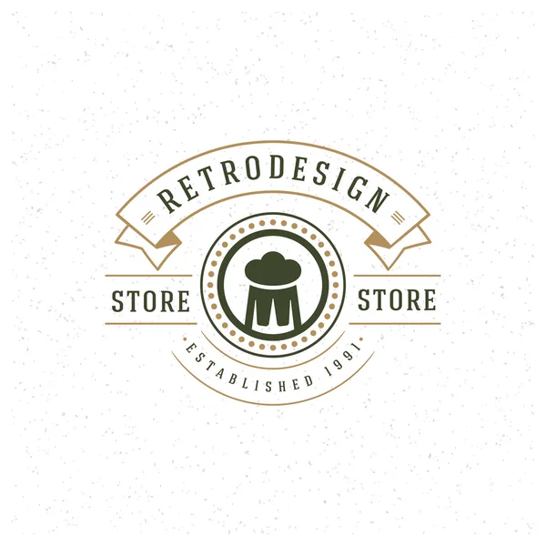 Elemento di design logo birra in stile vintage — Vettoriale Stock