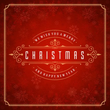 Vektör arka plan neşeli Noel tebrik kartı ışıklar ve kar taneleri