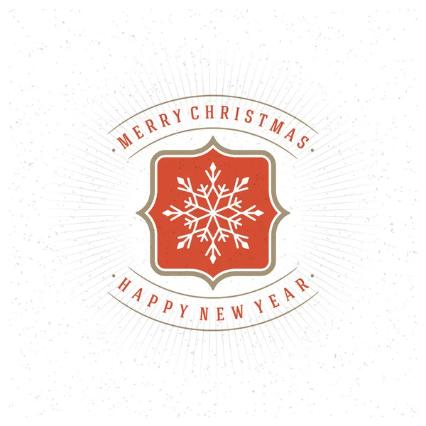 Merry Christmas wenskaart typografie en decoraties Vector achtergrond — Stockvector