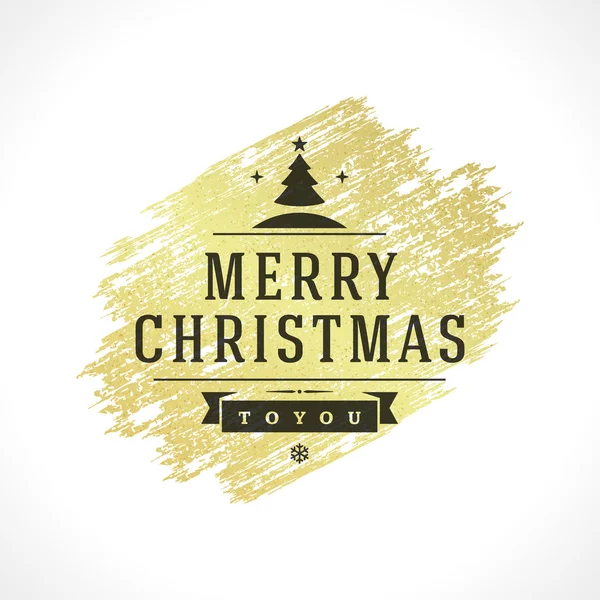 Merry Christmas Typography Greeting Card Design and Decoration Vector Background — Wektor stockowy