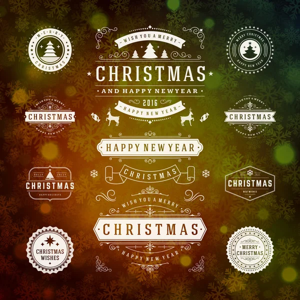 Christmas Decorations Vector Design Elements — Stock Vector