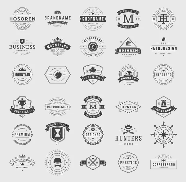 Retro Vintage logo's instellen — Stockvector