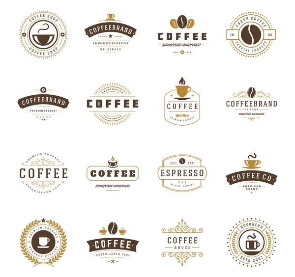 Coffee Shop Logos — Stock Vector