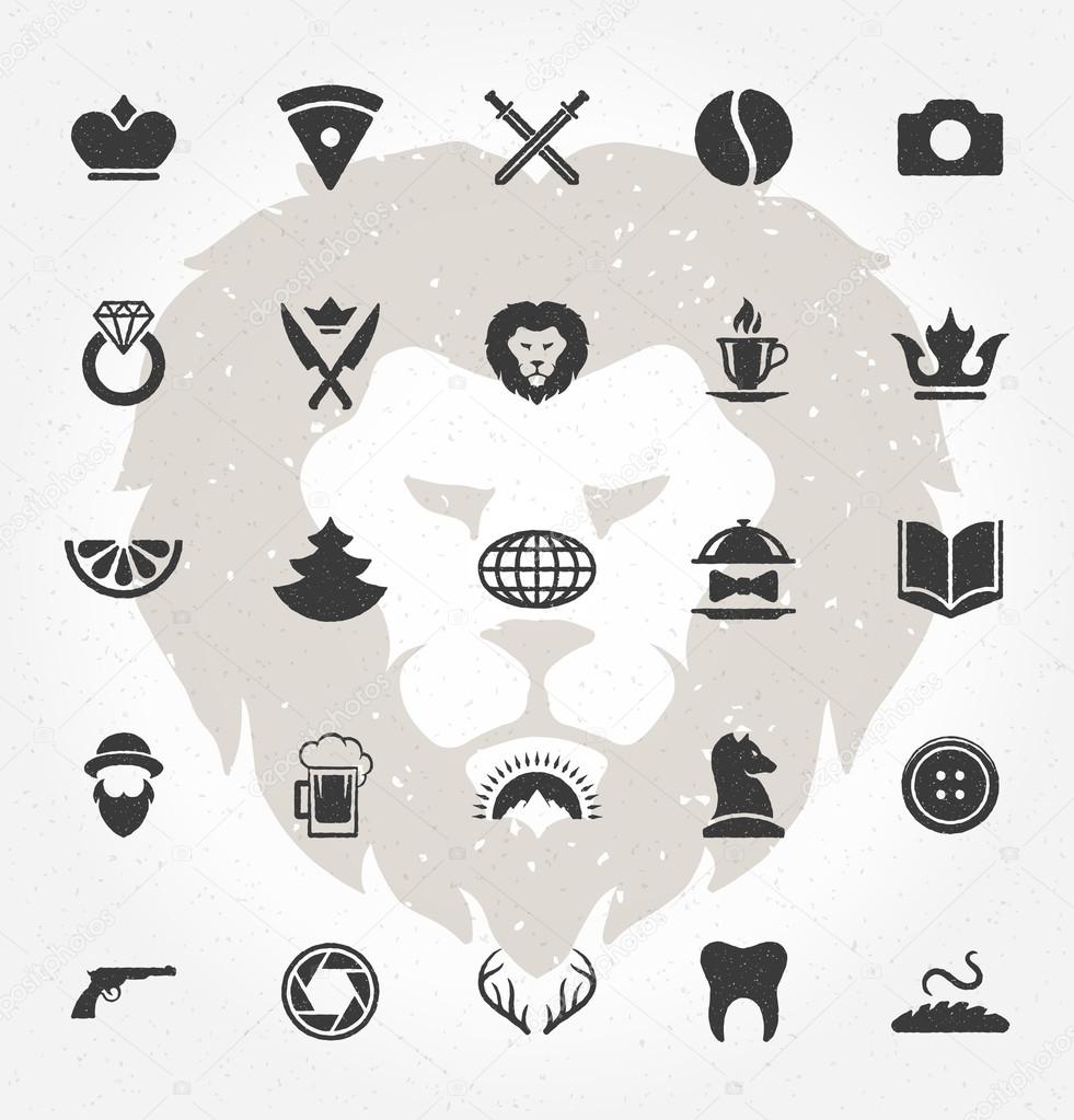 Retro Hand Drawn Objects and Icons Vector Design Elements. Signs and Symbols for design Vintage Logotypes, Business signs, Identity, Labels, Badges and other design