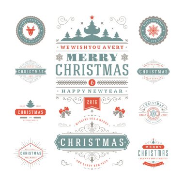 Christmas Labels and Badges clipart