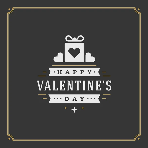 Feliz día de San Valentín tarjeta de felicitación o cartel vector ilustración — Archivo Imágenes Vectoriales