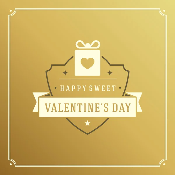 Happy Valentines Day wenskaart of poster vectorillustratie — Stockvector