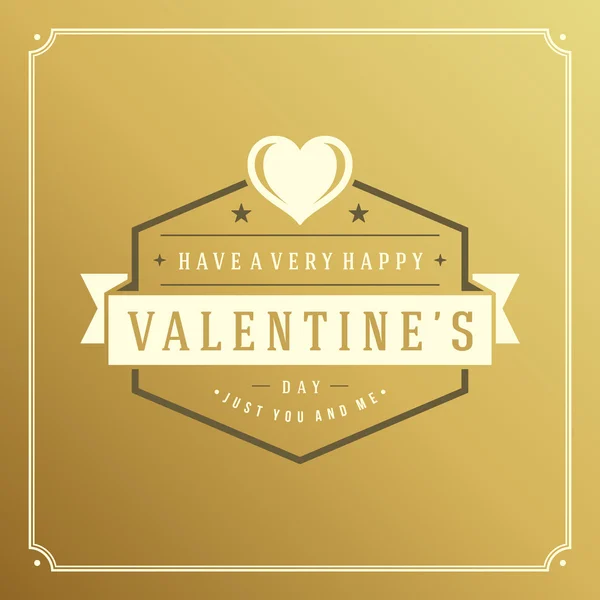 Feliz día de San Valentín tarjeta de felicitación o cartel vector ilustración — Vector de stock