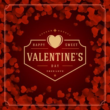 Valentines Day greeting card or poster vector illustration