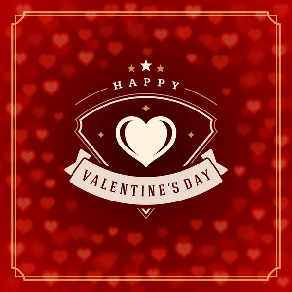 De dag van Valentijnskaarten wenskaart of poster vectorillustratie — Stockvector