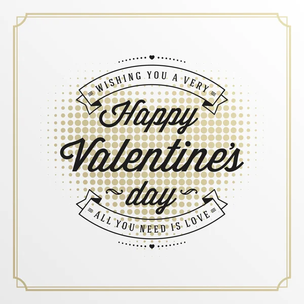 День Святого Валентина Вітальна листівка або плакат Векторні ілюстрації — стоковий вектор