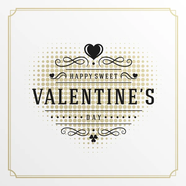 De dag van Valentijnskaarten wenskaart of poster vectorillustratie — Stockvector