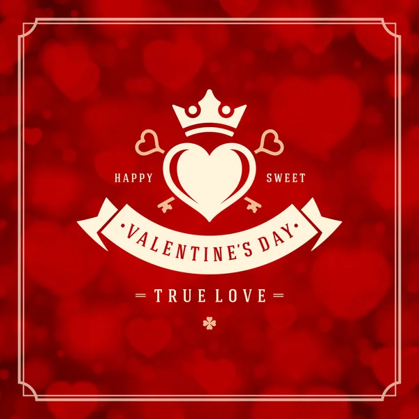 Carte de vœux de Saint-Valentin ou illustration vectorielle d'affiche — Image vectorielle