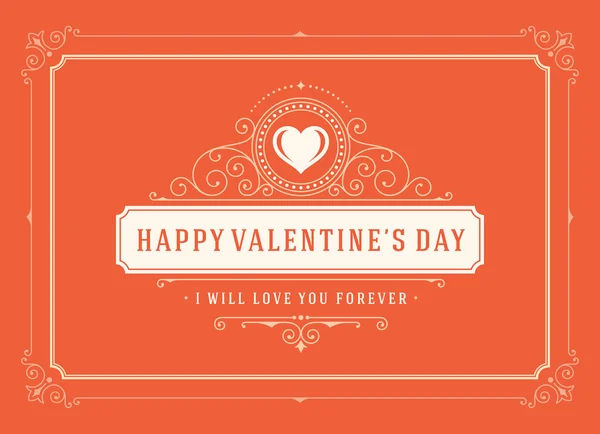 Tarjeta de felicitación del día de San Valentín o ilustración del vector del cartel — Vector de stock