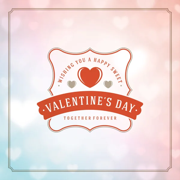 Tarjeta de felicitación del día de San Valentín o ilustración del vector del cartel — Vector de stock