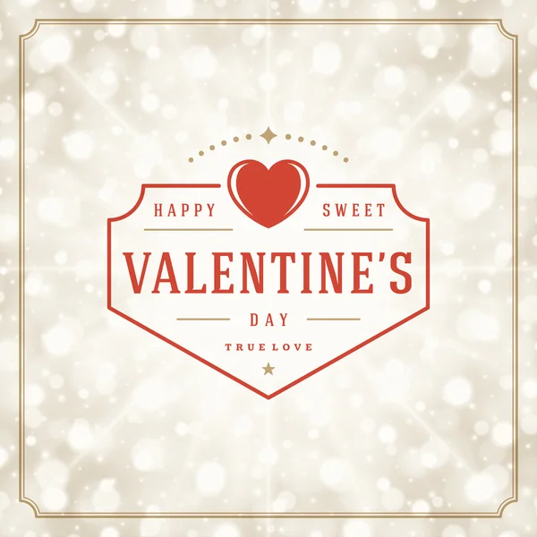 Tarjeta de felicitación del día de San Valentín o ilustración del vector del cartel — Vector de stock