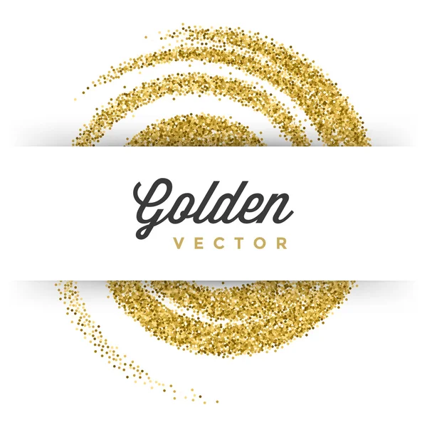 Gold Glitter Sparkles Bright Confetti white vector background