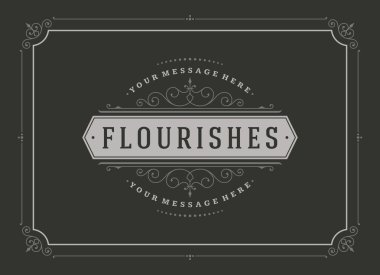 Vintage Süs Kutlama Kartı Vektör Şablonu. Retro Lüks Davetiye, Kraliyet Sertifikası