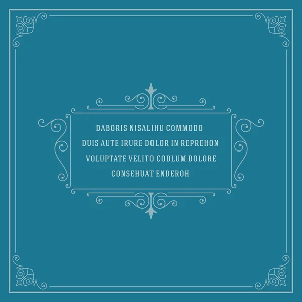 Vintage Ornament Quote Marks Box Frame Vector template design and place for text — ストックベクタ