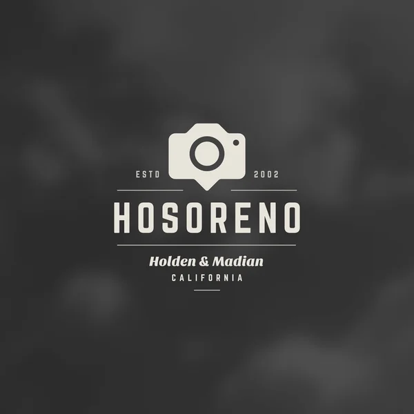 Modelo do logotipo do fotógrafo. Vector Design Elemento Estilo Vintage para Logotipo —  Vetores de Stock