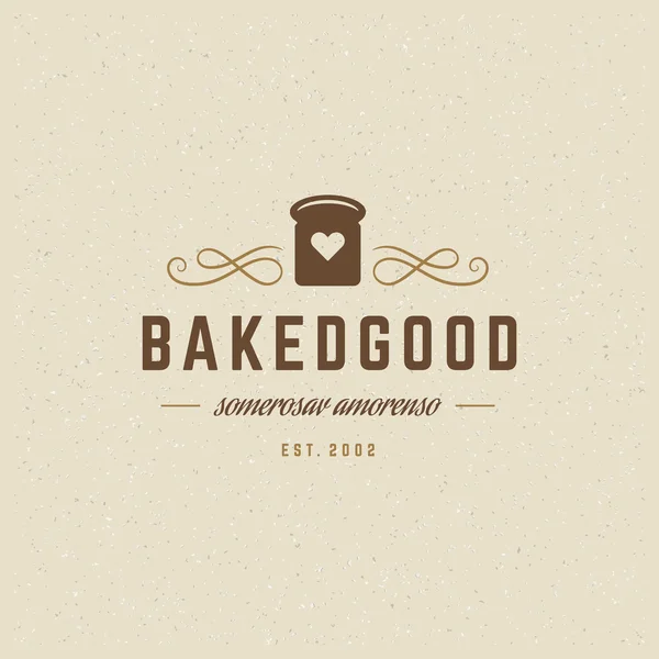 Modèle de logo de boulangerie. Élément de conception vectorielle Style Vintage pour Logotype — Image vectorielle