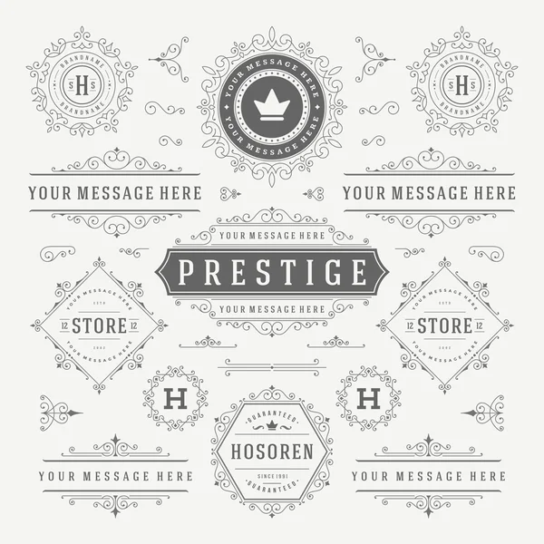 Vintage Ornamente Vectoriale Decoratiuni Elemente Design — Vector de stoc