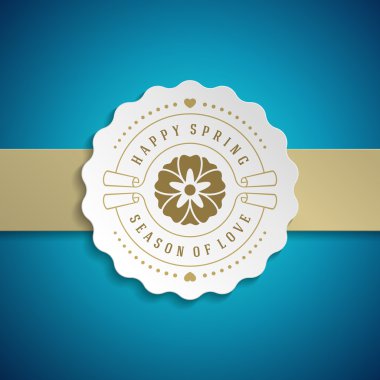 Bahar vektör tipografik Poster veya tebrik kartı tasarımı.