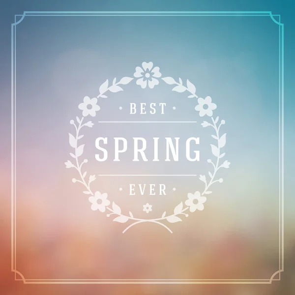 Cartel tipográfico de vectores de primavera o diseño de tarjetas de felicitación . — Vector de stock