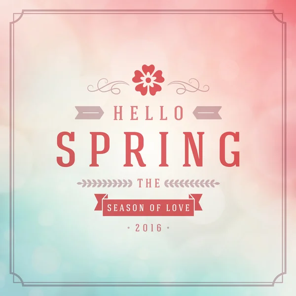 春ベクトル表記ポスターやグリーティング カード デザイン. — ストックベクタ