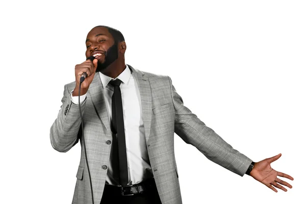 노래 하는 흑인 — 스톡 사진
