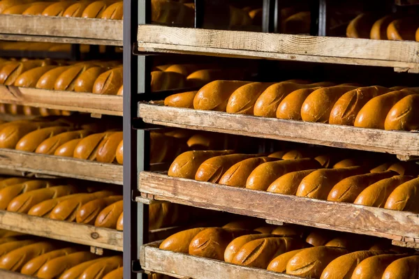 Pane sugli scaffali . — Foto Stock
