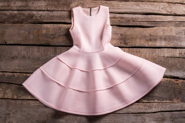 Somon ile sırt fermuar elbise.