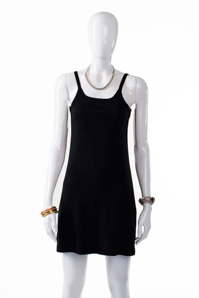 Black casual dress on mannequin. — Stock Photo, Image