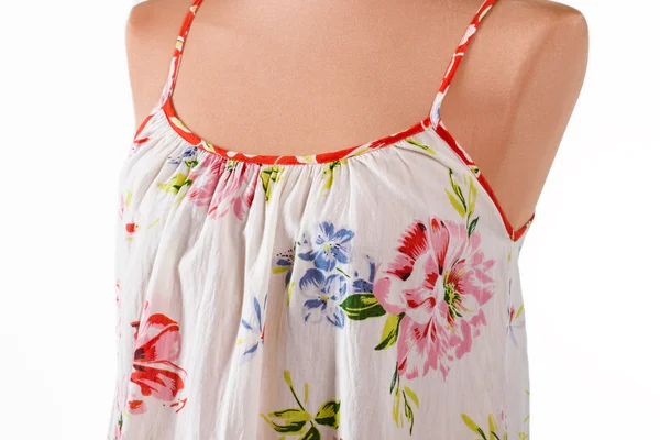 Womans floral pattern summer top. — Stok fotoğraf