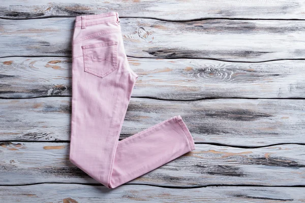 Girls light pink trousers. — Stock Photo, Image