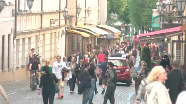 Tłum na ulicy. — Wideo stockowe