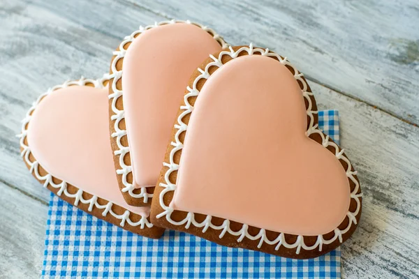 Cookies em forma de coração . — Fotografia de Stock