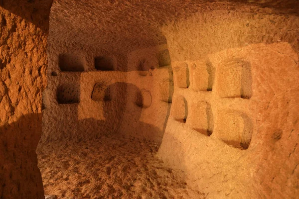 Antigua cueva interior de la casa en Capadocia. — Foto de Stock