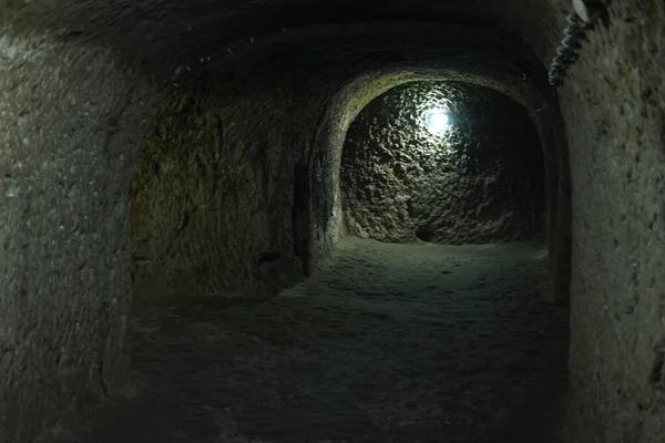 Túnel subterráneo Capadocia. — Foto de Stock