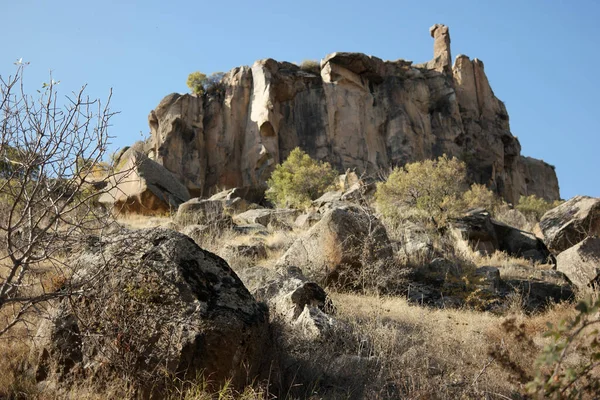 Βραχώδη βράχια της κοιλάδας Ιλάρα, Καππαδοκία. — Φωτογραφία Αρχείου