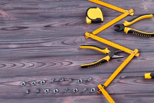 Opravit pracovní nástroje a šroubové matice. — Stock fotografie
