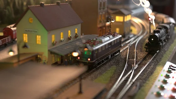 Retro spoorweg station replica. — Stockfoto